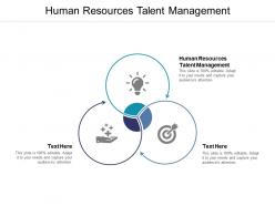 Human resources talent management ppt powerpoint presentation infographic template cpb
