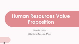 Human Resources Value Proposition PPT Summary VA