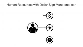 Human Resources With Dollar Sign Monotone Icon In Powerpoint Pptx Png And Editable Eps Format