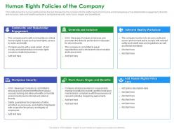 Human rights policies of the company stakeholder governance to enhance shareholders value