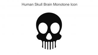 Human Skull Brain Monotone Icon In Powerpoint Pptx Png And Editable Eps Format