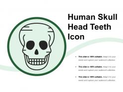 Human skull head teeth icon