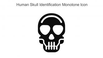 Human Skull Identification Monotone Icon In Powerpoint Pptx Png And Editable Eps Format
