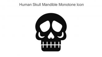 Human Skull Mandible Monotone Icon In Powerpoint Pptx Png And Editable Eps Format