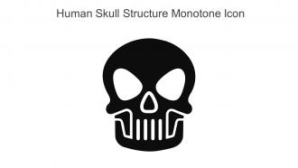 Human Skull Structure Monotone Icon In Powerpoint Pptx Png And Editable Eps Format