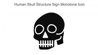 Human Skull Structure Sign Monotone Icon In Powerpoint Pptx Png And Editable Eps Format