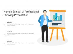 Human symbol of professional showing presentation
