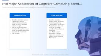 Human Thought Process Five Major Application Of Cognitive Computing