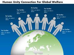 Human unity connection for global welfare ppt presentation slides