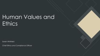 Human Values and Ethics PPT Template VA
