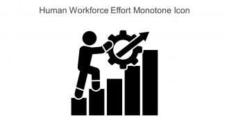 Human Workforce Effort Monotone Icon In Powerpoint Pptx Png And Editable Eps Format