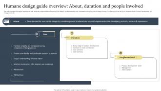 Humane Design Guide Overview About Duration And People Involved Ethical Tech Governance Playbook