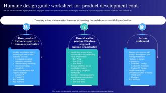 Humane Design Guide Worksheet For Product Usage Of Technology Ethically Best Downloadable