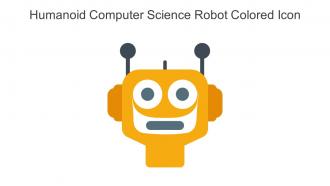 Humanoid Computer Science Robot Colored Icon In Powerpoint Pptx Png And Editable Eps Format
