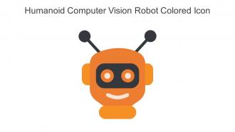 Humanoid Computer Vision Robot Colored Icon In Powerpoint Pptx Png And Editable Eps Format
