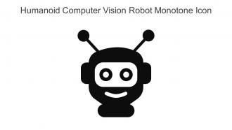 Humanoid Computer Vision Robot Monotone Icon In Powerpoint Pptx Png And Editable Eps Format