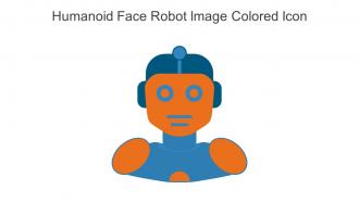 Humanoid Face Robot Image Colored Icon In Powerpoint Pptx Png And Editable Eps Format
