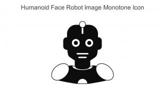 Humanoid Face Robot Image Monotone Icon In Powerpoint Pptx Png And Editable Eps Format
