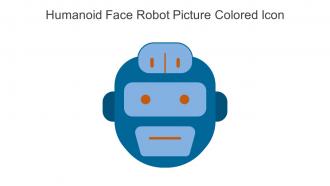 Humanoid Face Robot Picture Colored Icon In Powerpoint Pptx Png And Editable Eps Format