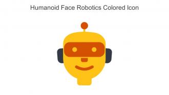 Humanoid Face Robotics Colored Icon In Powerpoint Pptx Png And Editable Eps Format