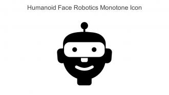 Humanoid Face Robotics Monotone Icon In Powerpoint Pptx Png And Editable Eps Format