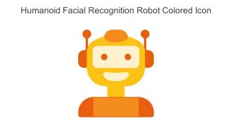 Humanoid Facial Recognition Robot Colored Icon In Powerpoint Pptx Png And Editable Eps Format