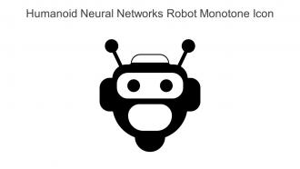 Humanoid Neural Networks Robot Monotone Icon In Powerpoint Pptx Png And Editable Eps Format