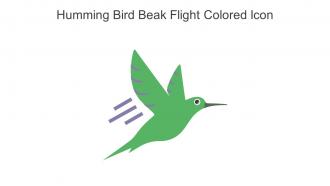 Humming Bird Beak Flight Colored Icon In Powerpoint Pptx Png And Editable Eps Format