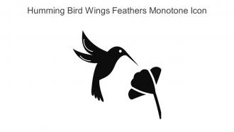 Humming Bird Wings Feathers Monotone Icon In Powerpoint Pptx Png And Editable Eps Format
