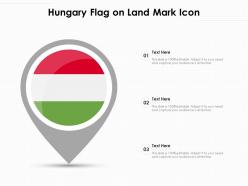 Hungary flag on land mark icon