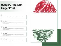 Hungary flag with finger print