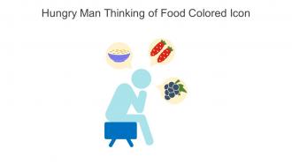 Hungry Man Thinking Of Food Colored Icon In Powerpoint Pptx Png And Editable Eps Format