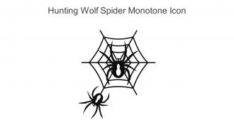 Hunting Wolf Spider Monotone Icon In Powerpoint Pptx Png And Editable Eps Format
