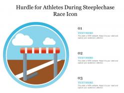 Hurdle For Athletes During Steeplechase Race Icon