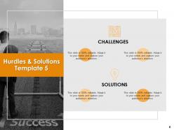 Hurdles and solutions powerpoint presentation slides