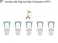 Hurdles with flag and star 5 example of ppt presentation