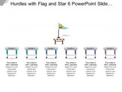 Hurdles with flag and star 6 powerpoint slide design templates