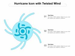 Hurricane icon with twisted wind