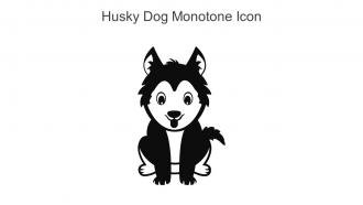 Husky Dog Monotone Icon In Powerpoint Pptx Png And Editable Eps Format