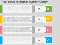Hv four staged infographics business diagram flat powerpoint design