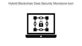 Hybrid Blockchain Data Security Monotone Icon In Powerpoint Pptx Png And Editable Eps Format
