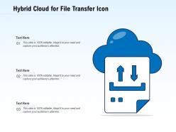 Hybrid cloud for file transfer icon