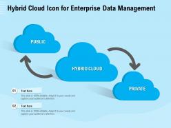 Hybrid cloud icon for enterprise data management