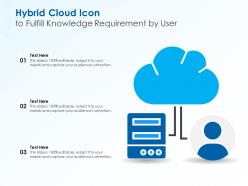 Hybrid cloud icon to fulfill knowledge requirement by user