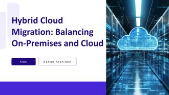 Hybrid Cloud Migration Balancing On Premises And Cloud PPT Demonstration AT