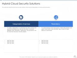 Hybrid Cloud Security Solutions Cloud Security IT Ppt Infographics
