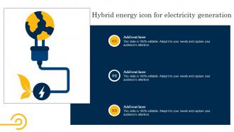 Hybrid Energy Icon For Electricity Generation