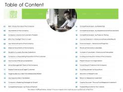 Hybrid financing table of content key statistics of the company ppts influencers