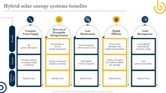 Hybrid Solar Energy Systems Benefits