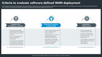 Hybrid Wan Criteria To Evaluate Software Defined Wan Deployment